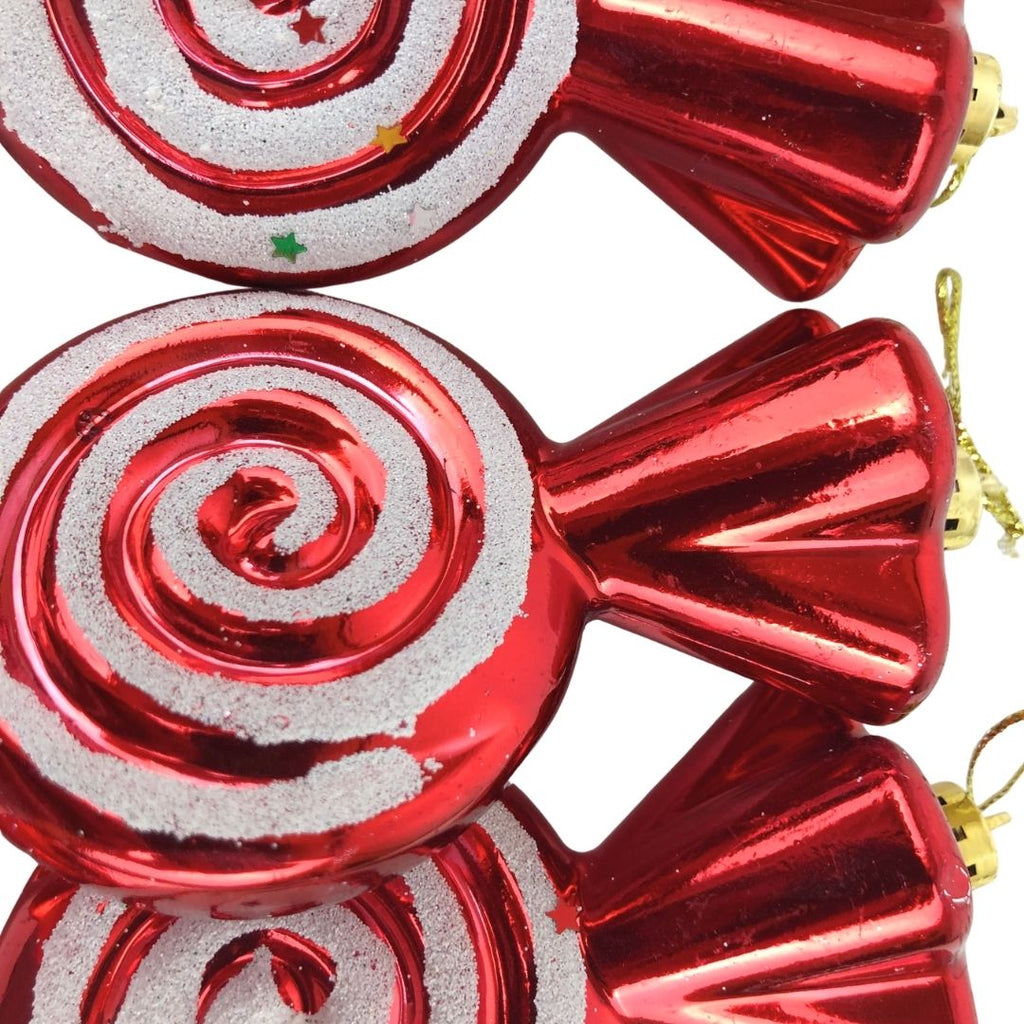 Set de 3 ornamento de caramelo