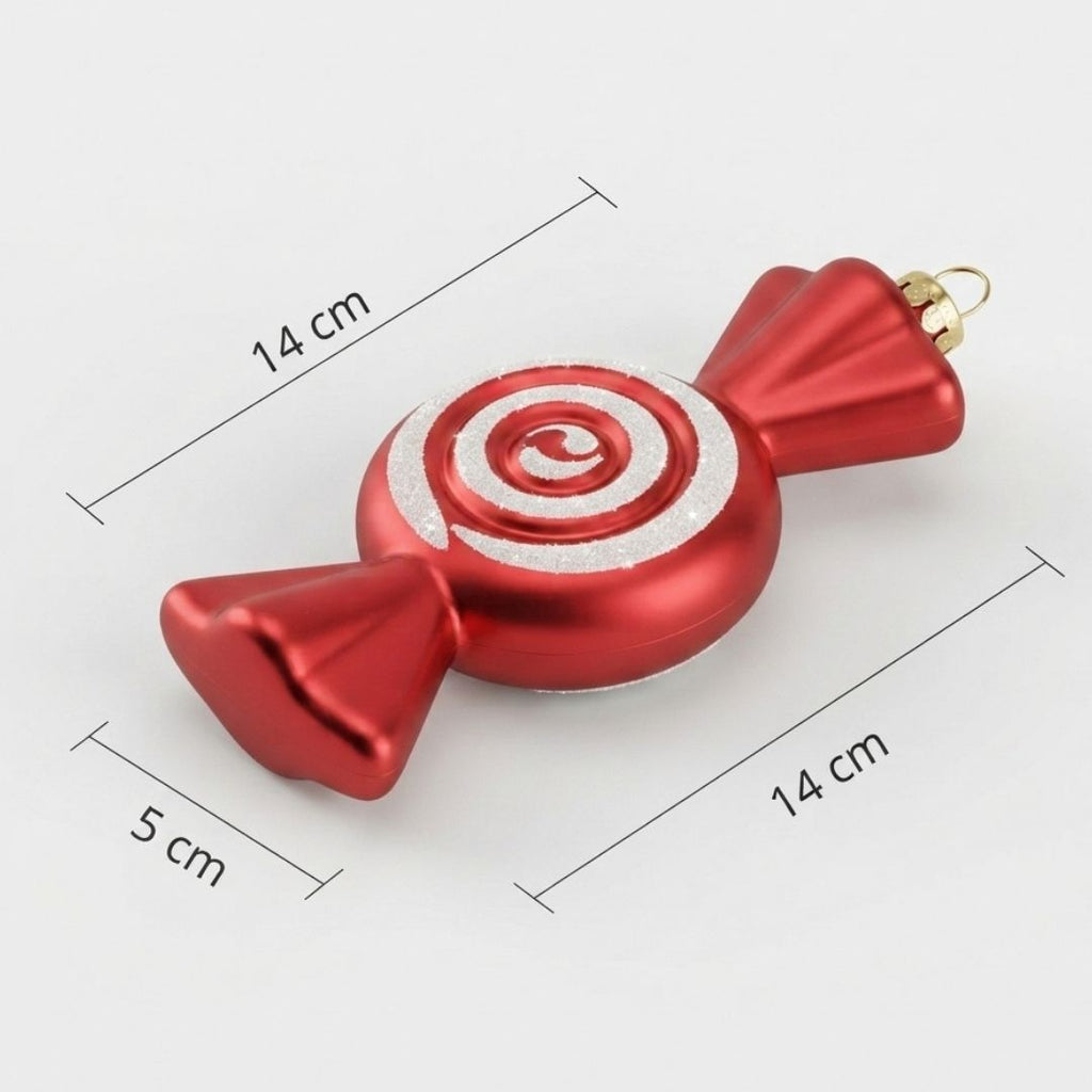 Set de 3 ornamento de caramelo