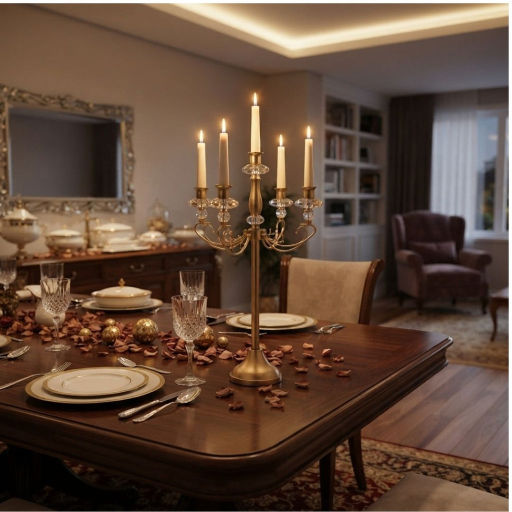 Candelabro dorado