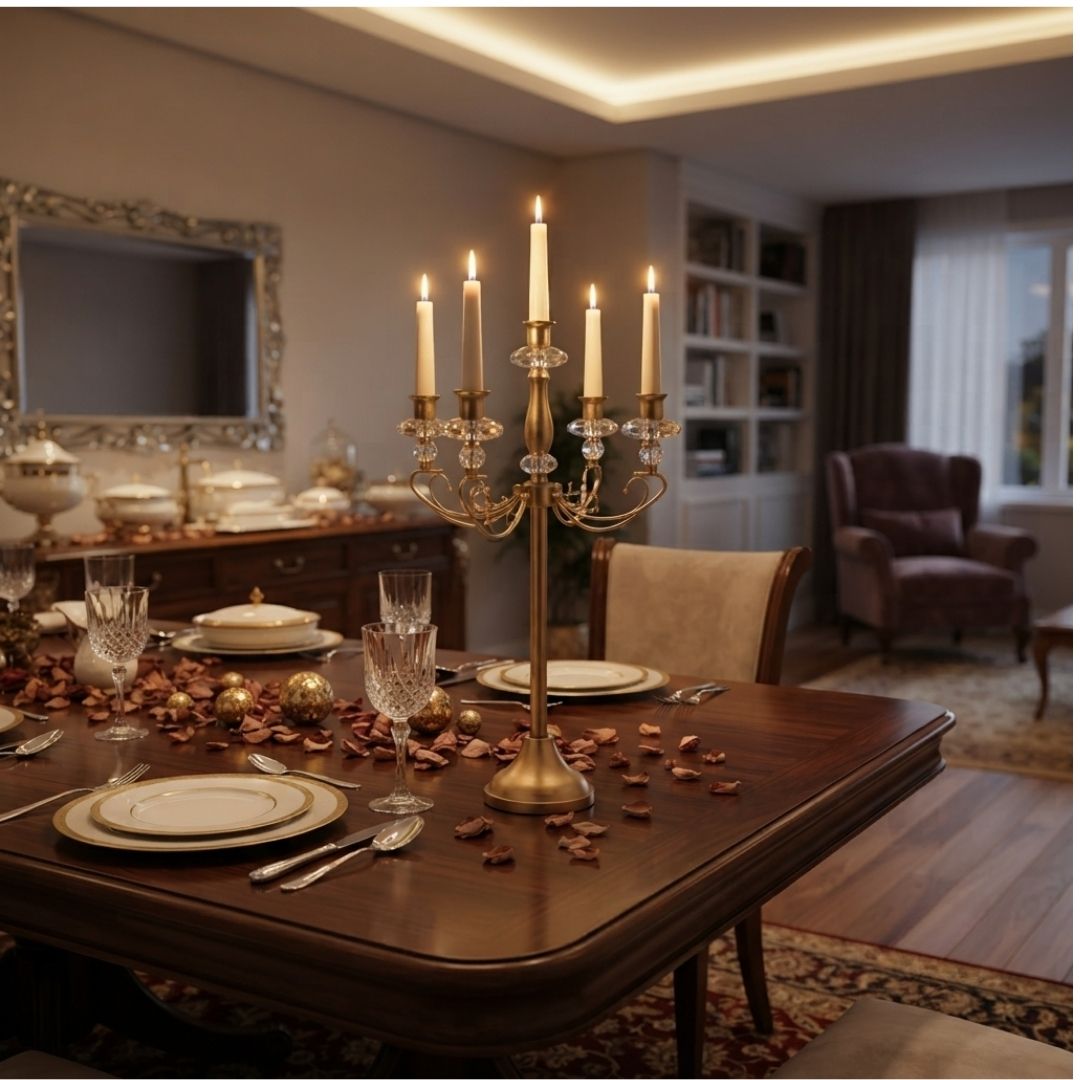 Candelabro dorado