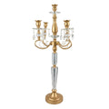 Candelabro gemas dorado
