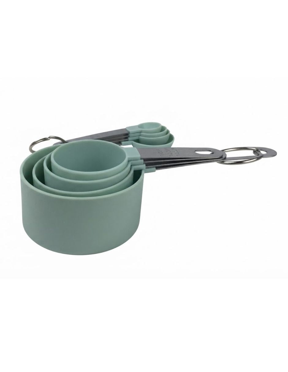 Set de 8 medidoras turquesa con metal
