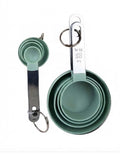 Set de 8 medidoras turquesa con metal