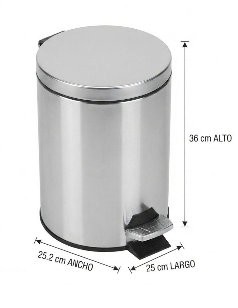 Basurero con pedal 12 litros