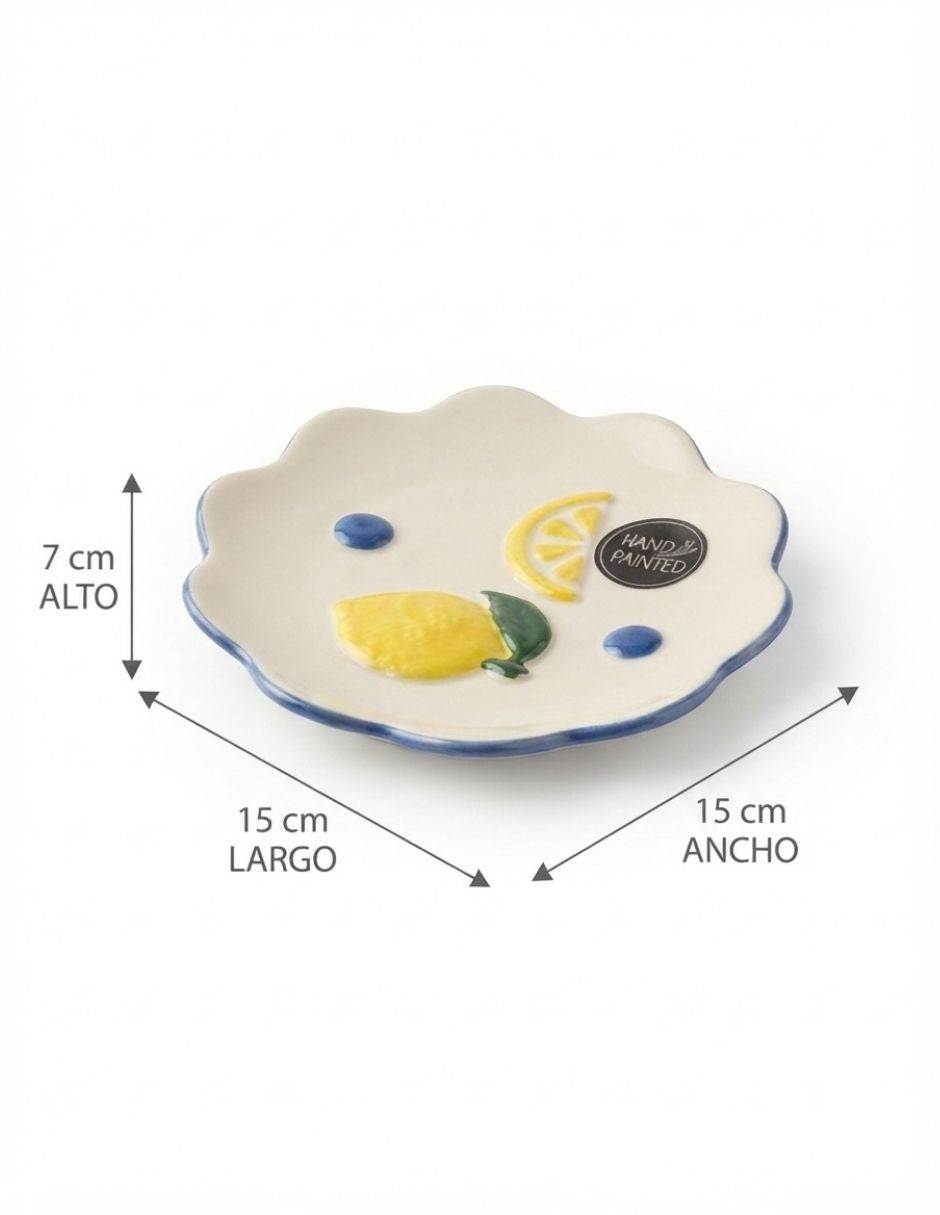 Set de 4 platos de limón