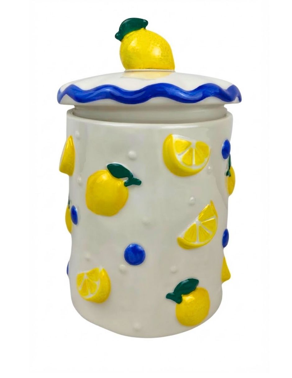 Recipiente de cerámica limones
