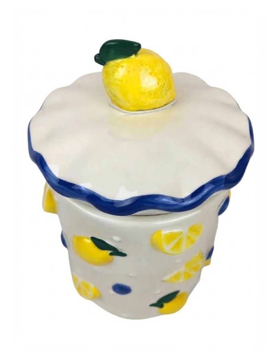 Recipiente de cerámica limones