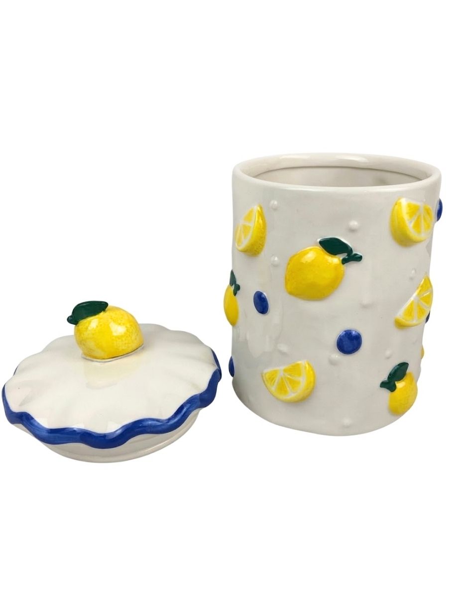 Recipiente de cerámica limones