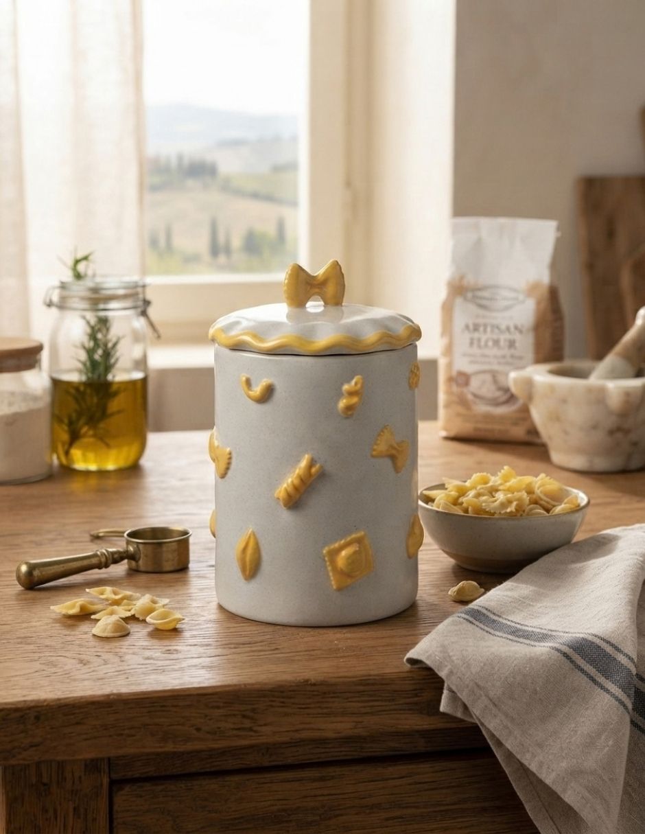 Recipiente de cerámica pasta