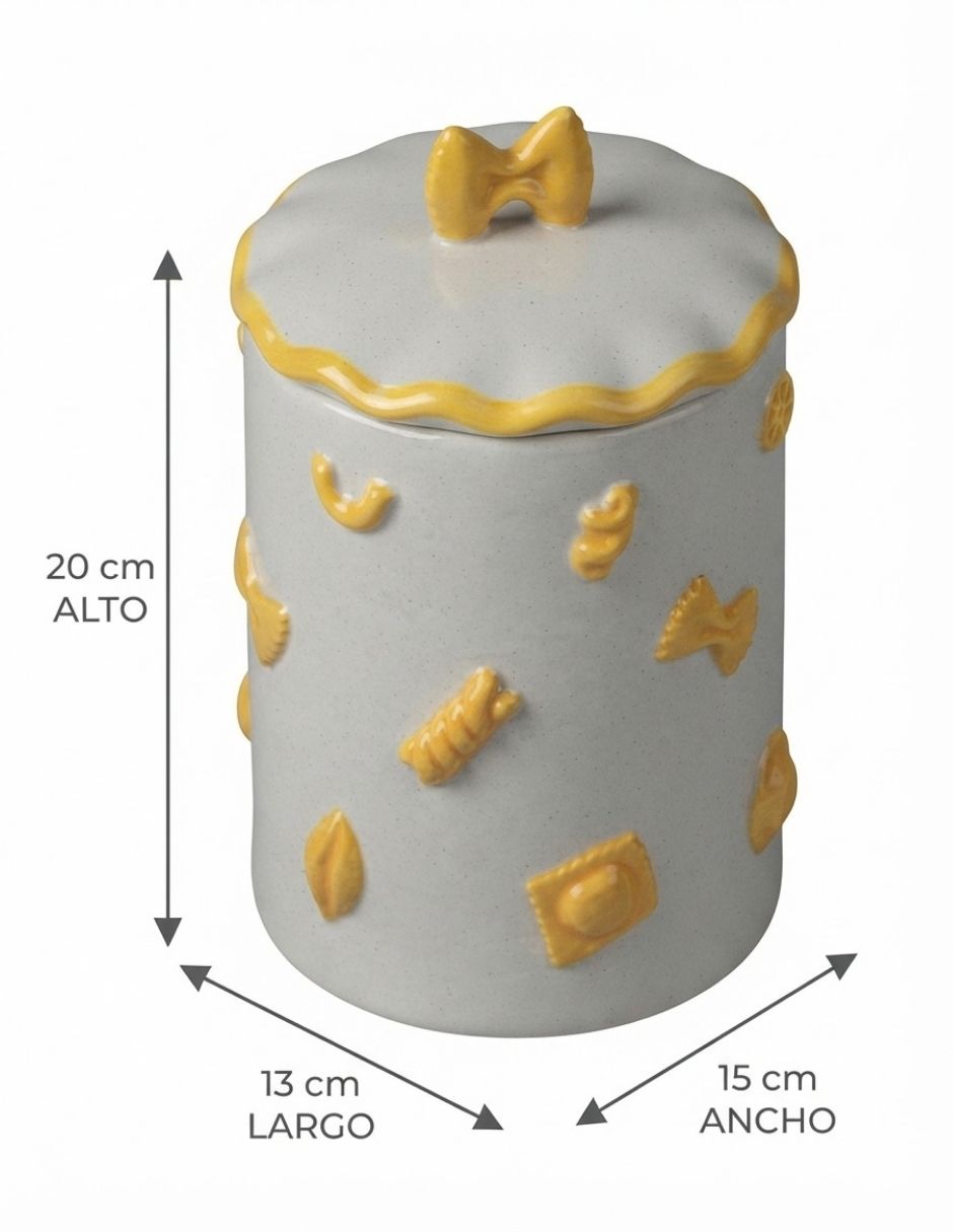 Recipiente de cerámica pasta