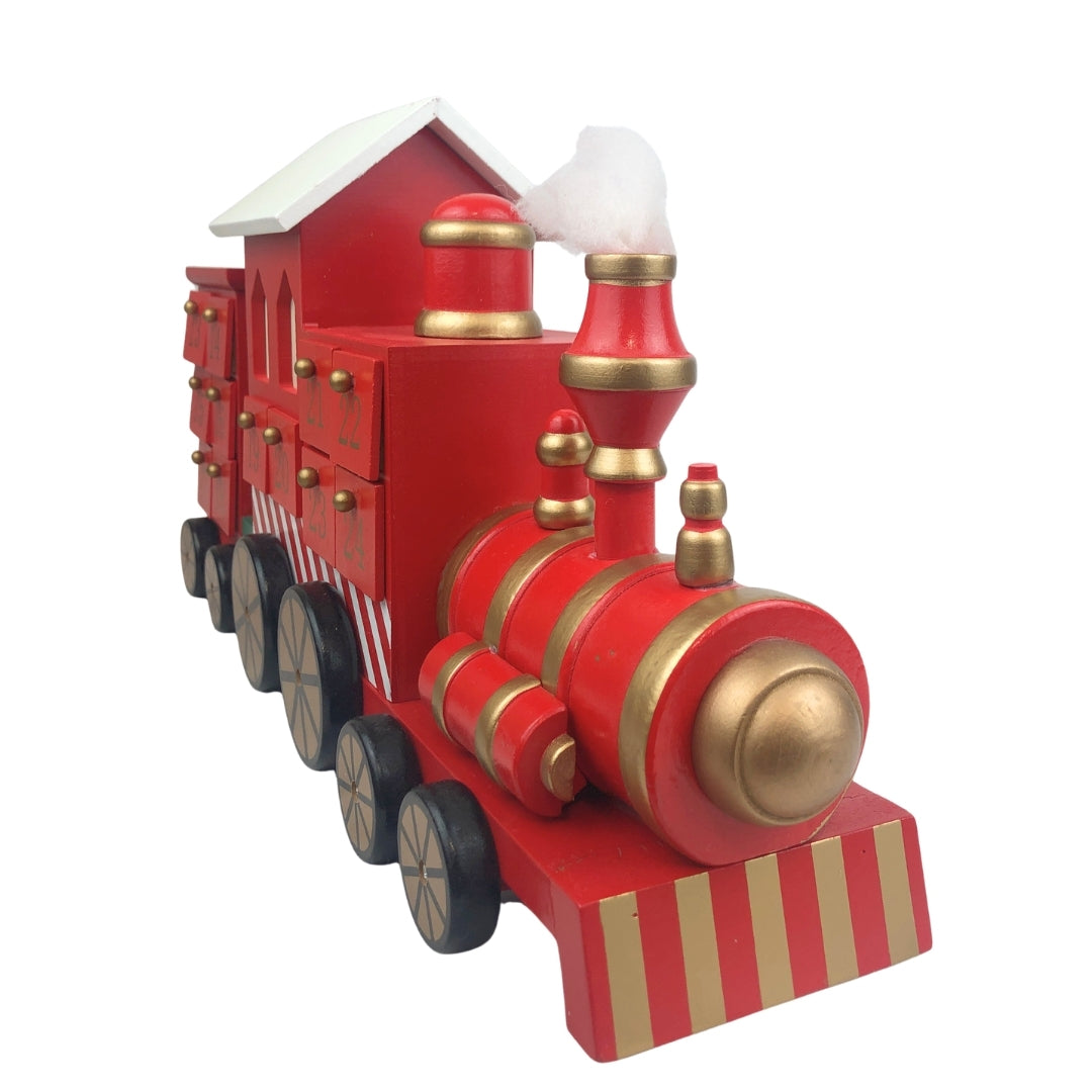 Calendario de adviento tren navideño
