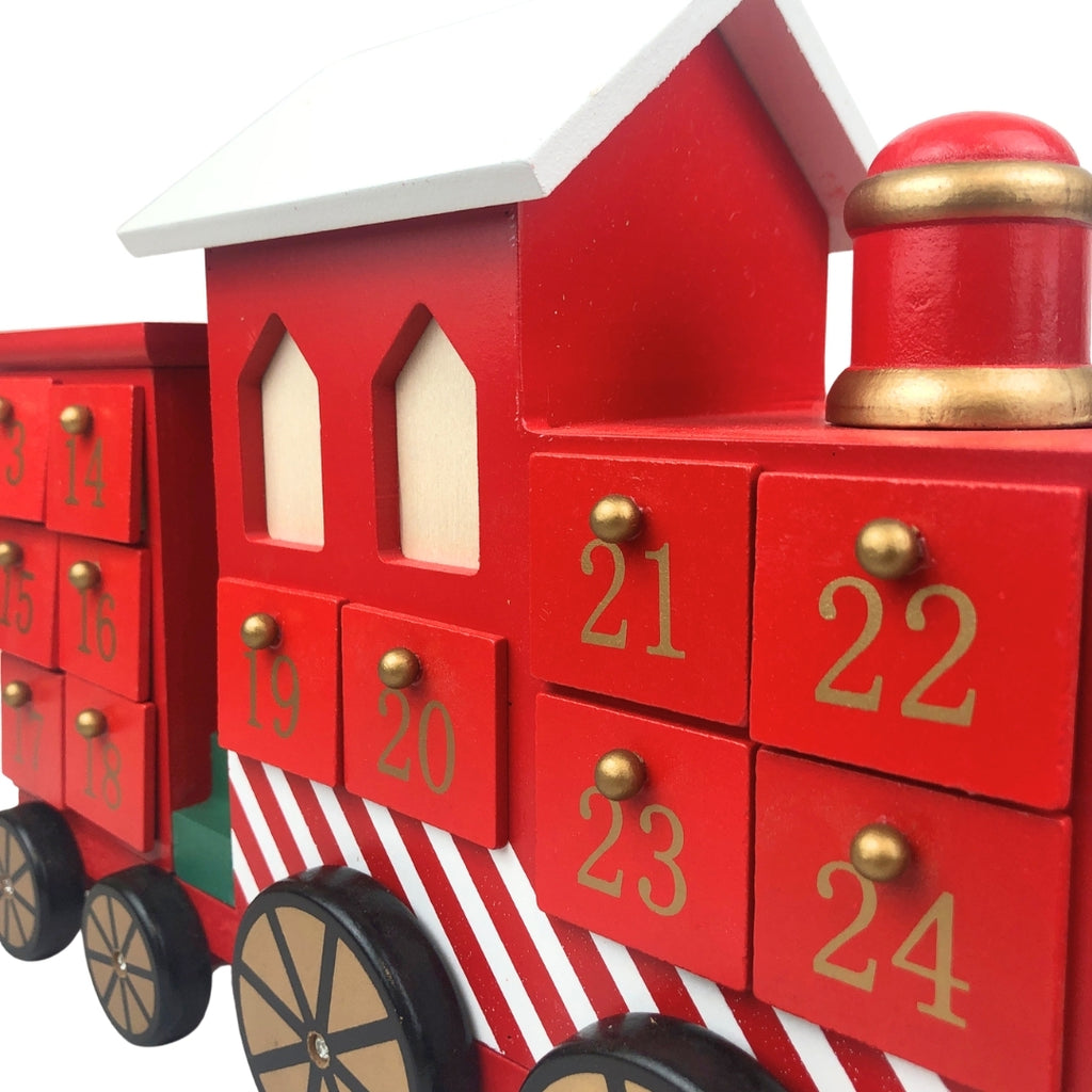 Calendario de adviento tren navideño
