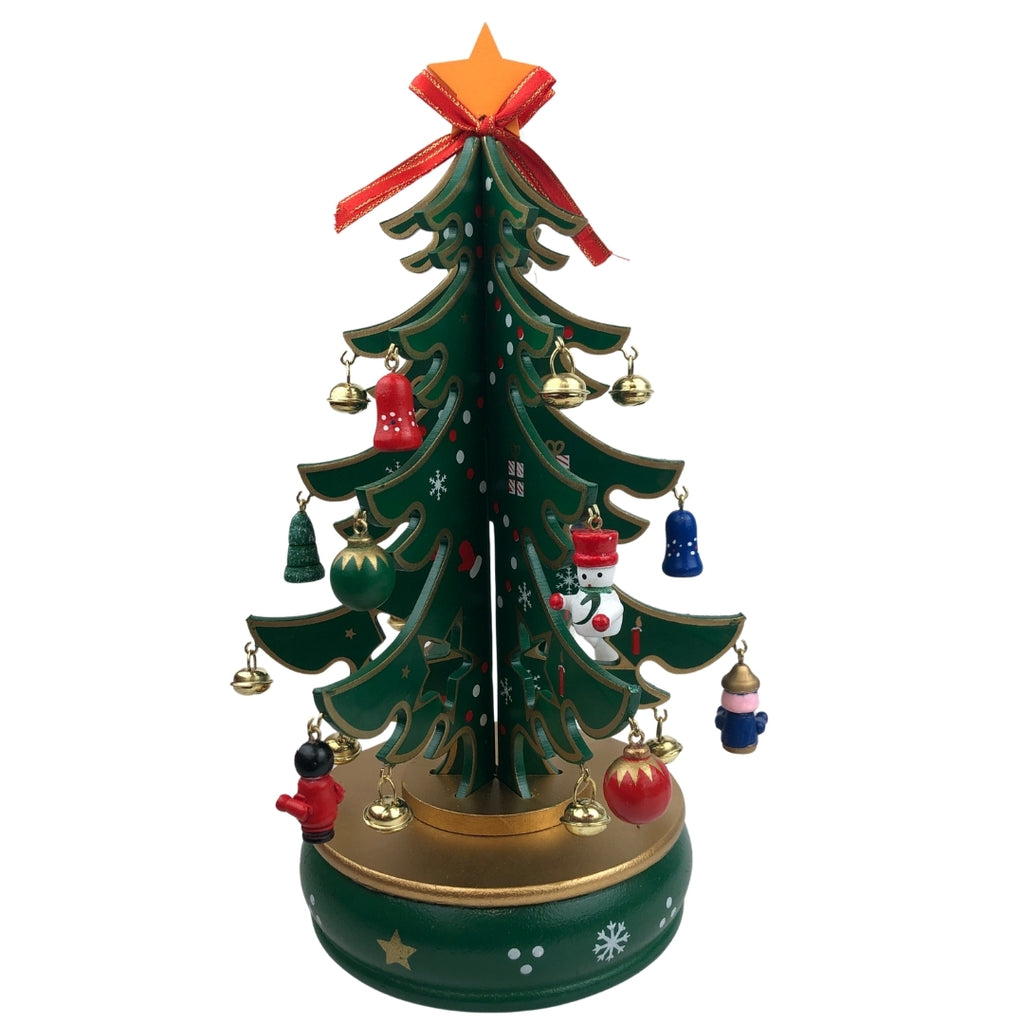 Árbol de navidad de madera cascabel