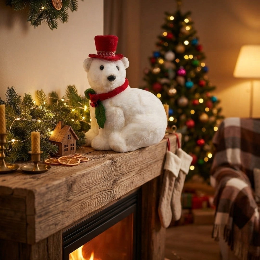 Adorno navideño oso polar