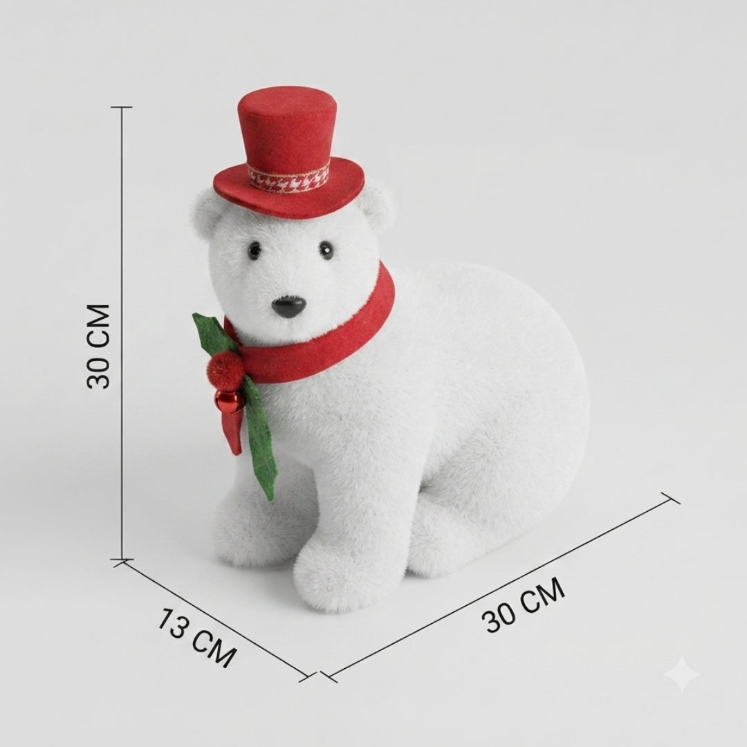 Adorno navideño oso polar