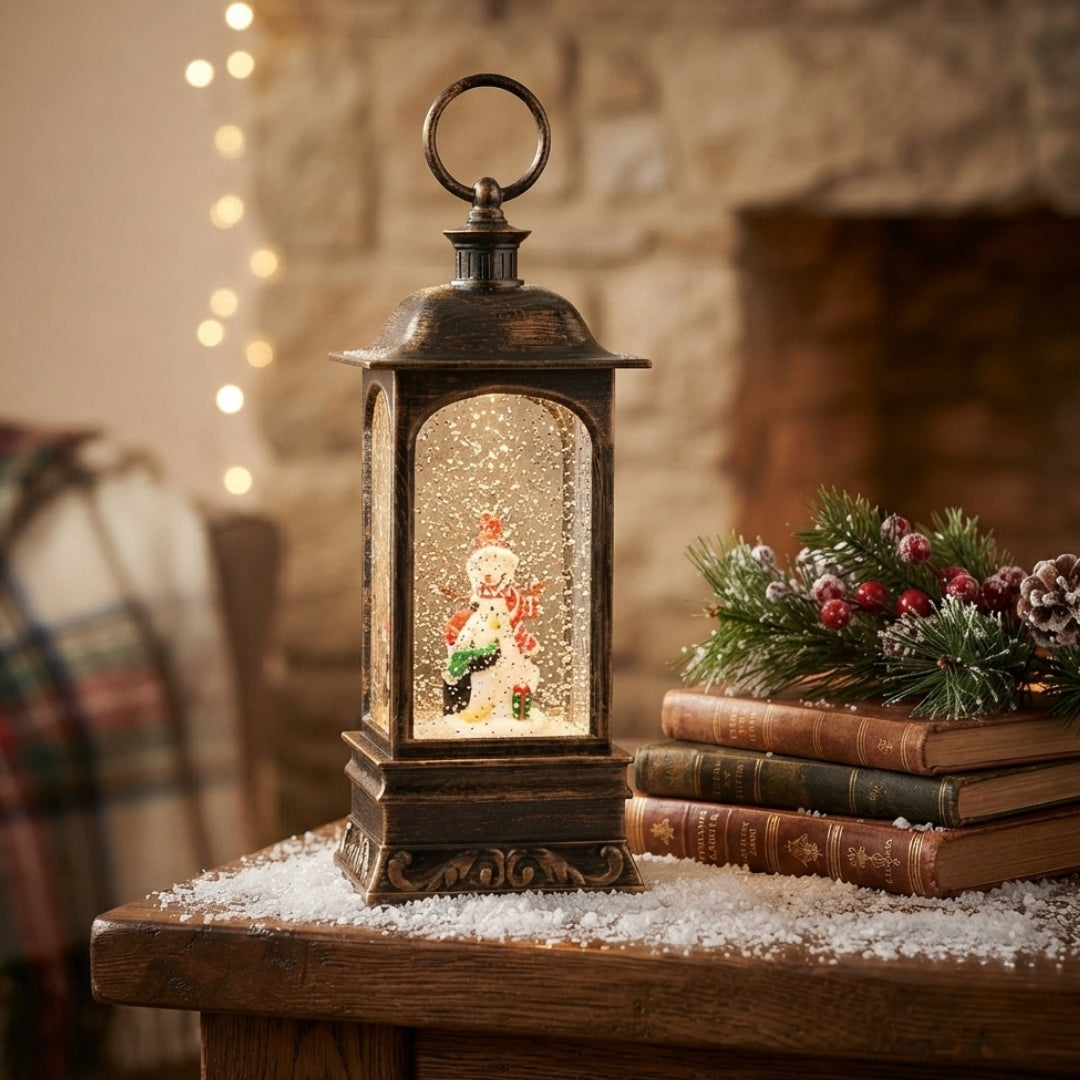 Linterna navideña muñeco de nieve