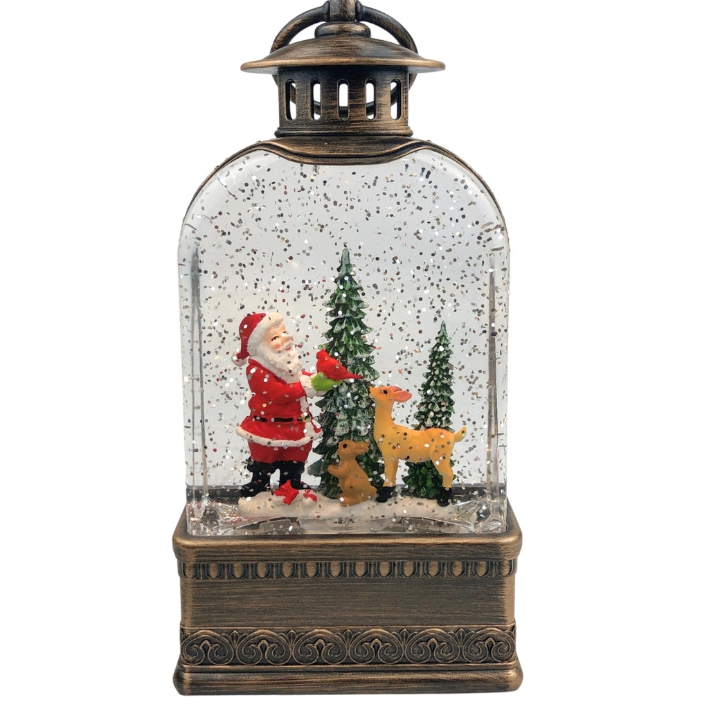 Linterna navideña circular Santa Claus