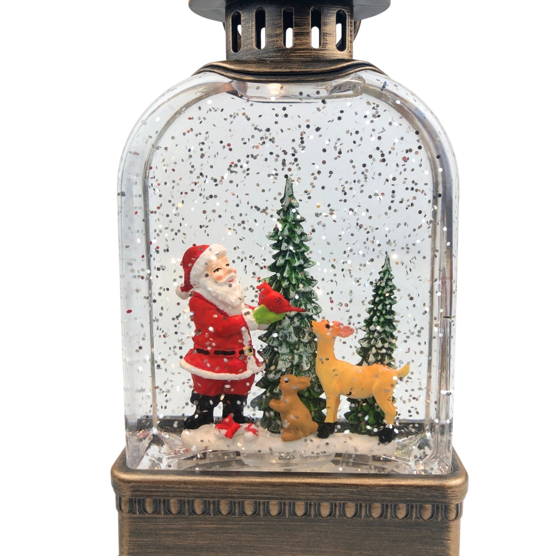 Linterna navideña circular Santa Claus