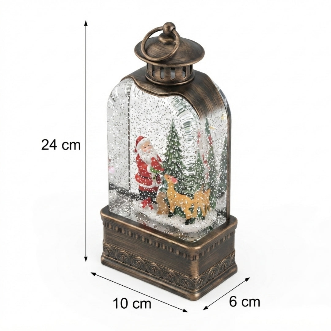 Linterna navideña circular Santa Claus