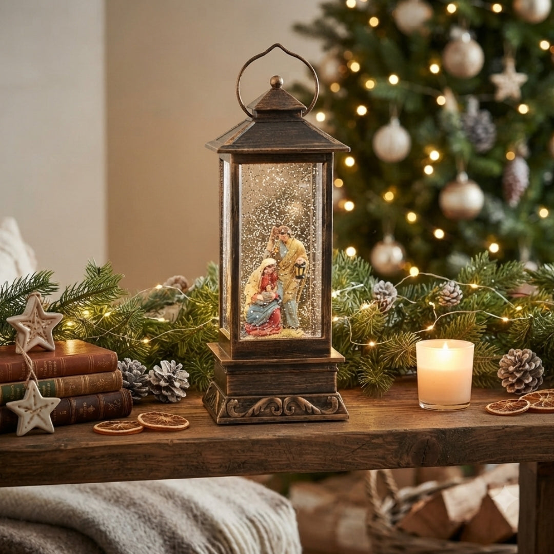 Linterna navideña de nacimiento