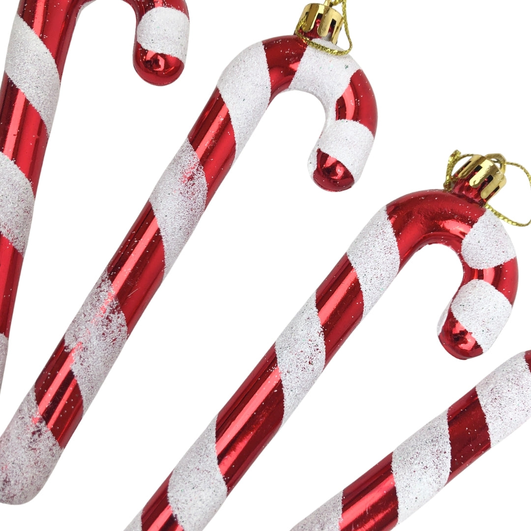 Juego de 4 adornos navideños caramelo