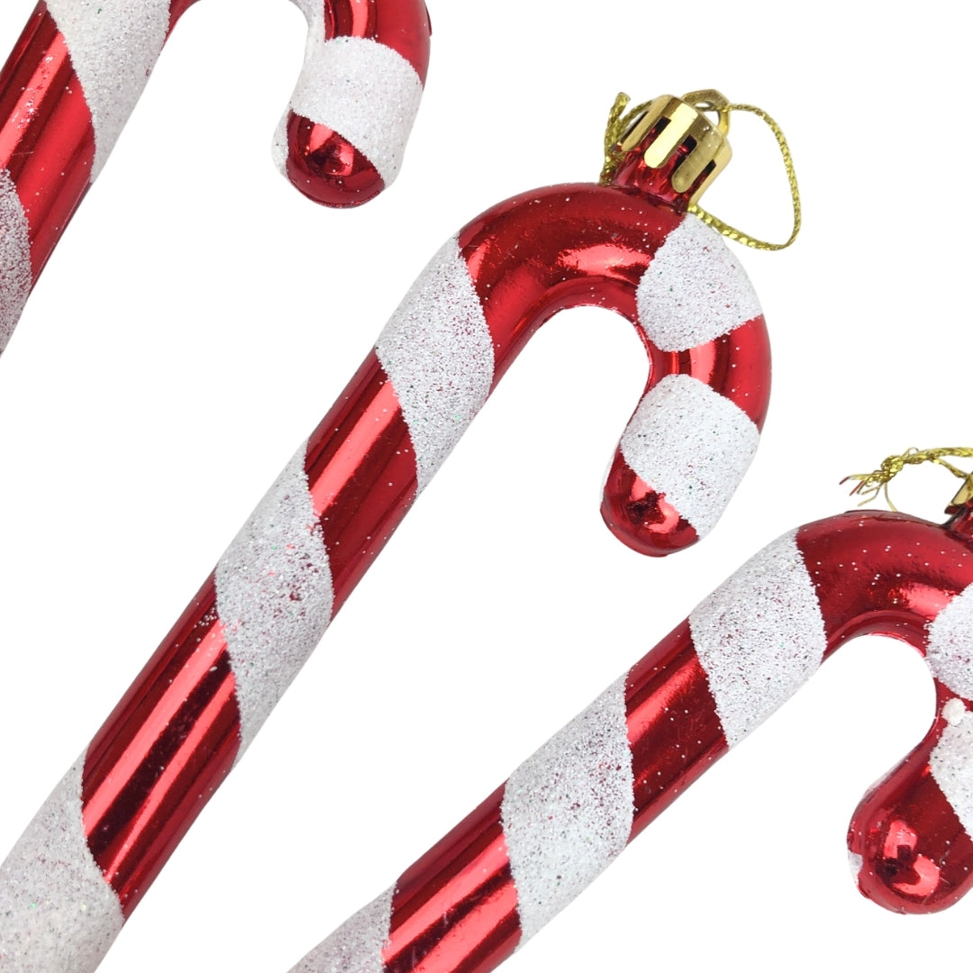 Juego de 4 adornos navideños caramelo