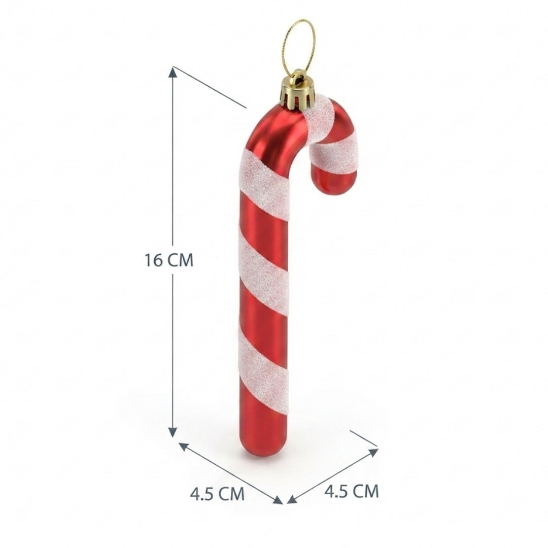 Juego de 4 adornos navideños caramelo