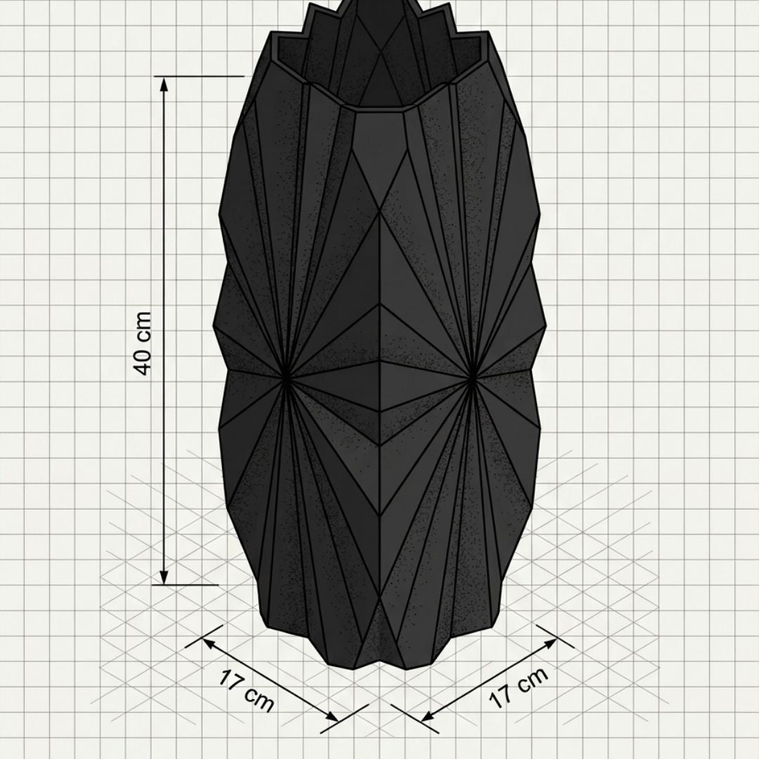 Jarrón Escultórico de Geometría