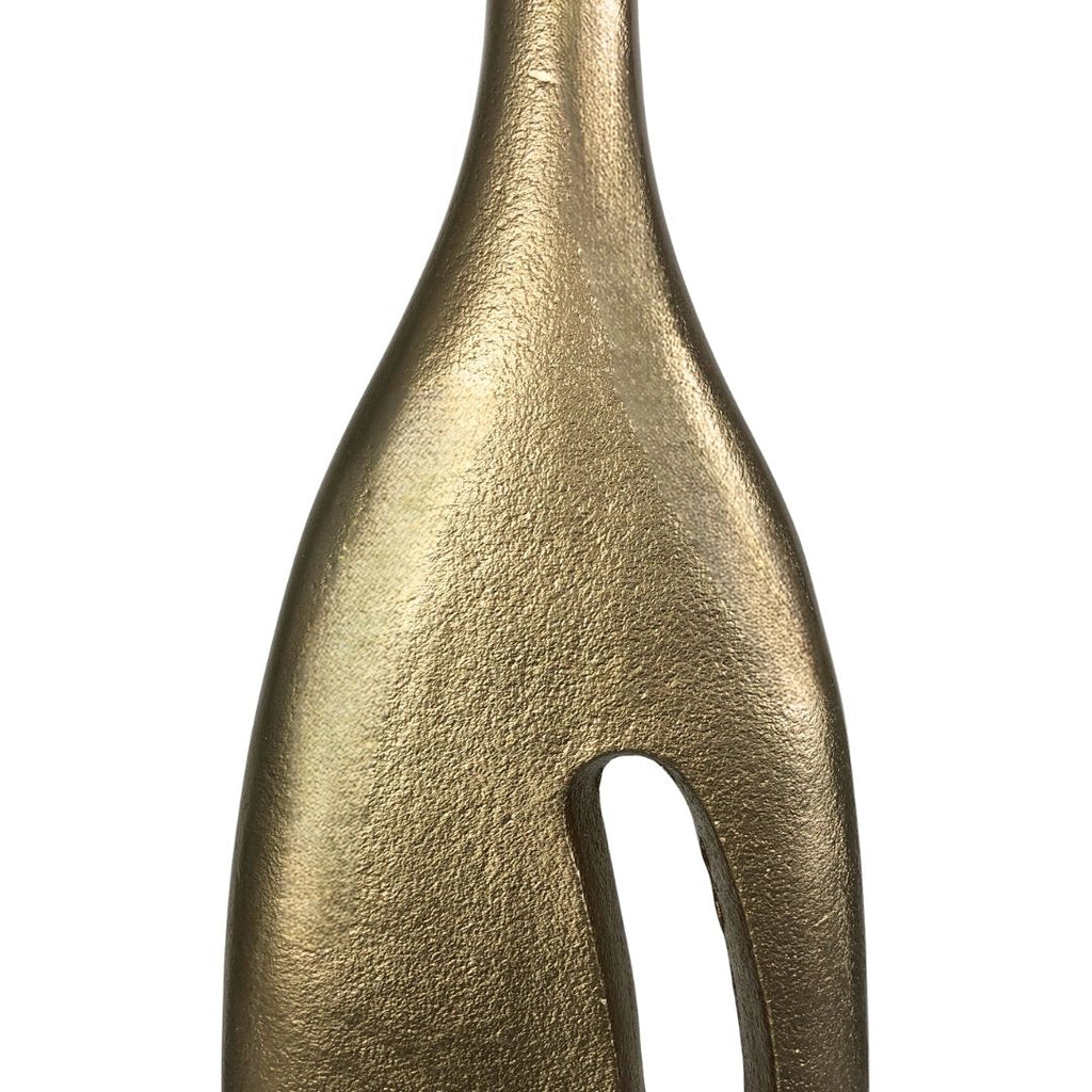 Jarrón Escultórico dorado grande