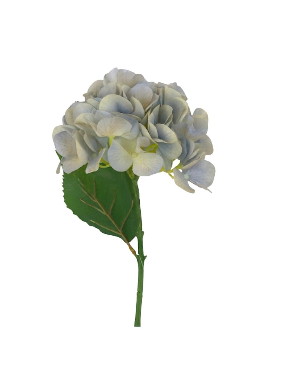 Rama artificial hortensia gris difuminado