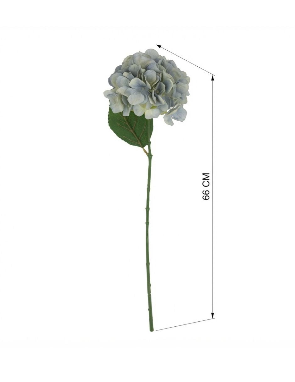 Rama artificial hortensia gris difuminado