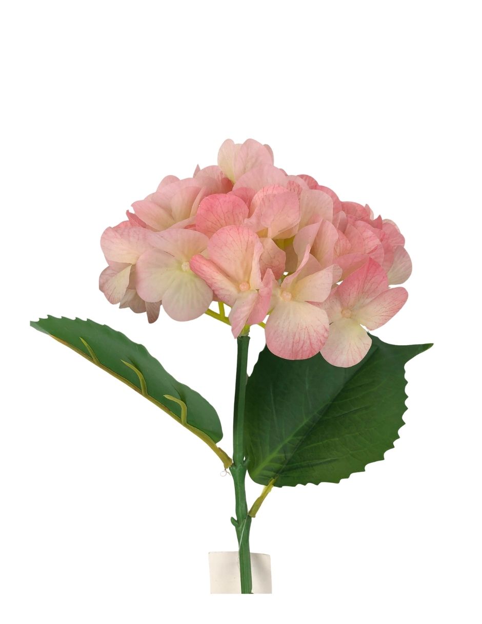 Rama artificial hortensia rosa difuminado