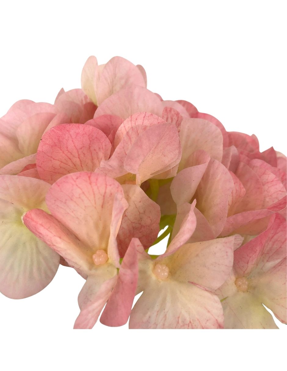 Rama artificial hortensia rosa difuminado