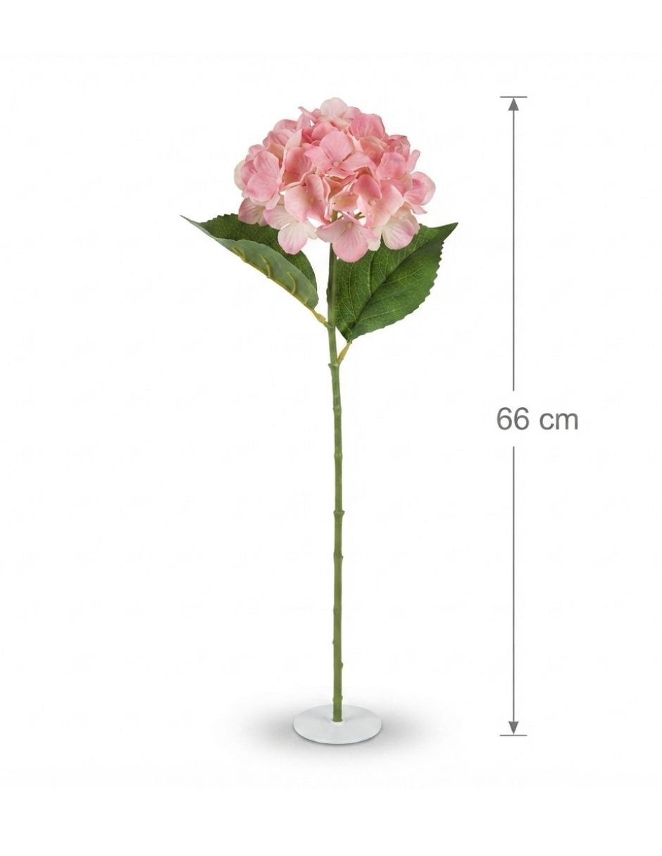 Rama artificial hortensia rosa difuminado