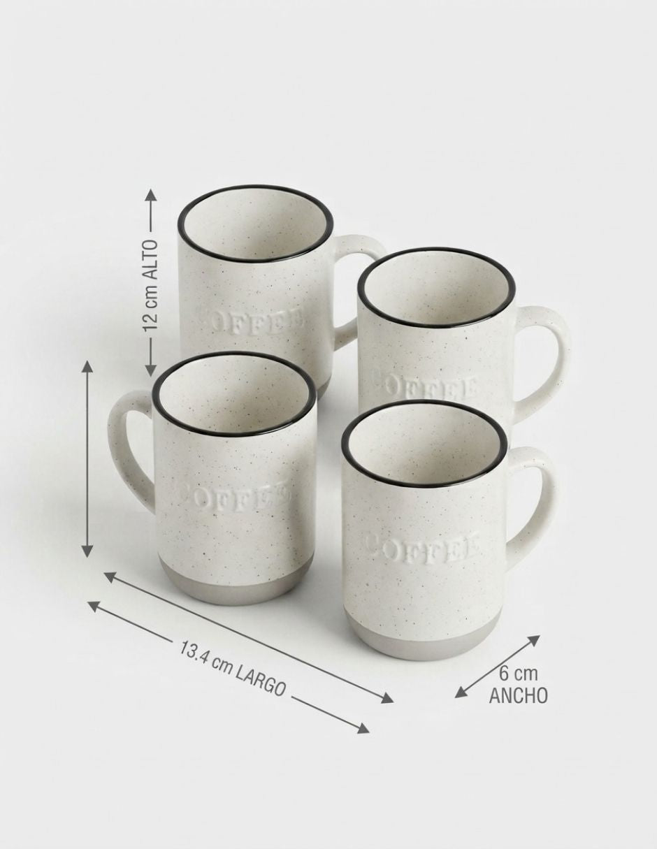 Set de 4 tazas café