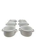 Set de 6 recipientes blanco