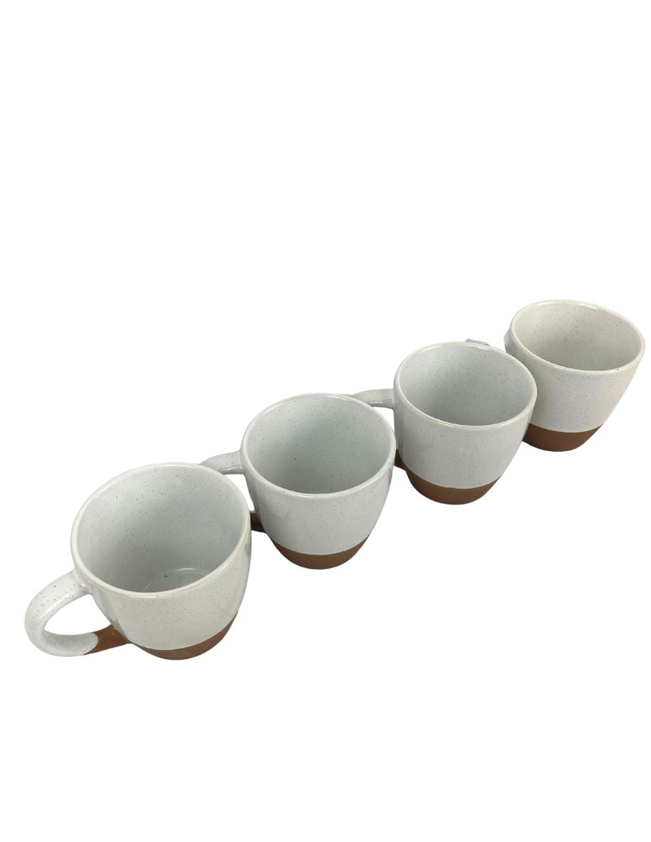 Set de 4 tazas efecto granito
