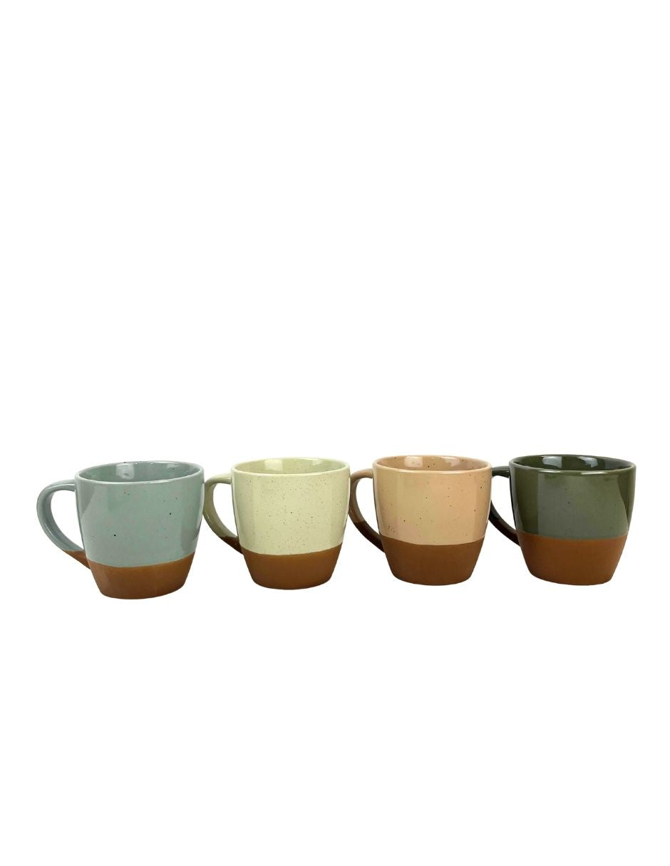 Set de 4 tazas mate