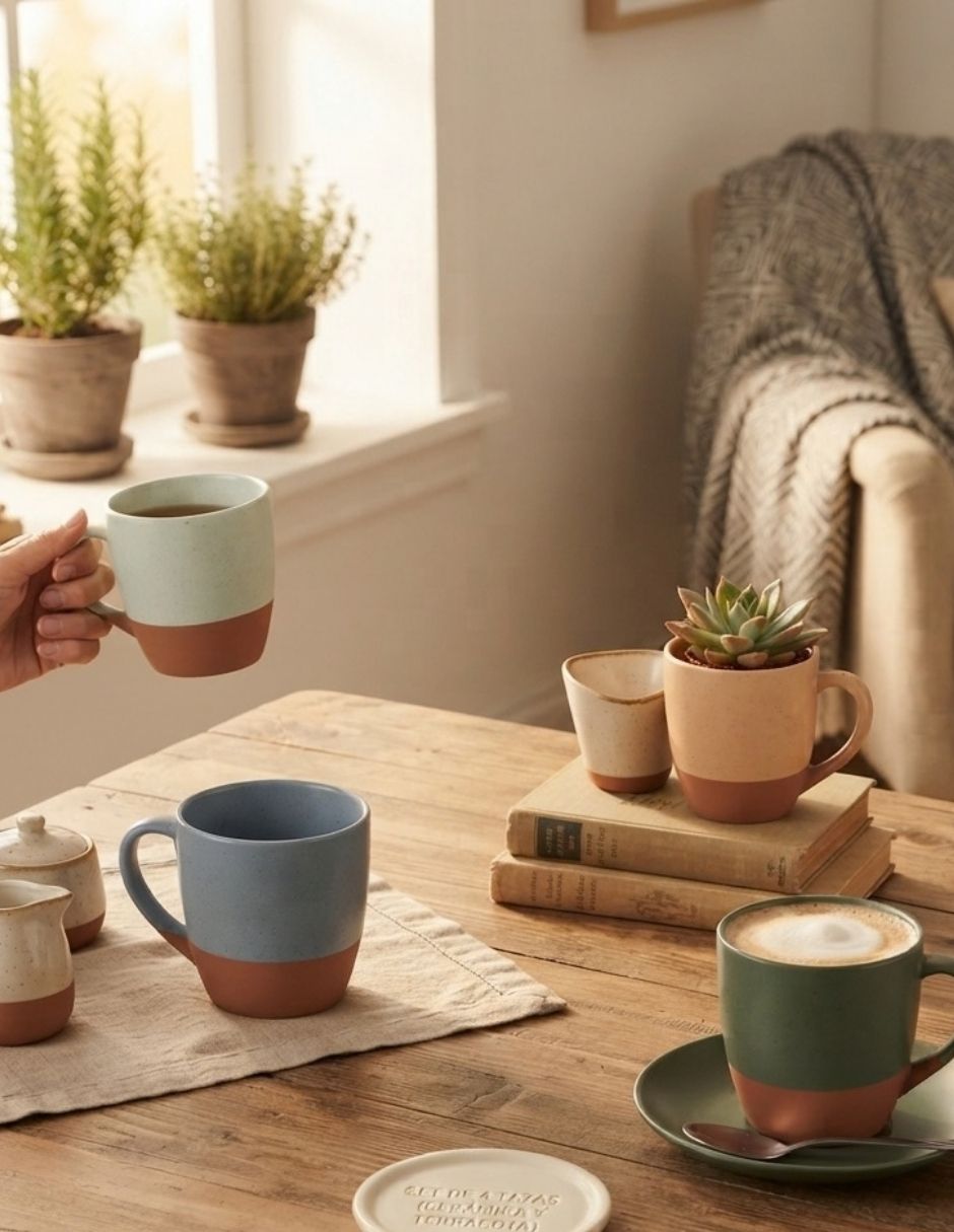 Set de 4 tazas mate