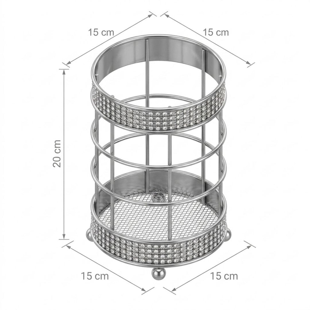 Porta cucharon plateado